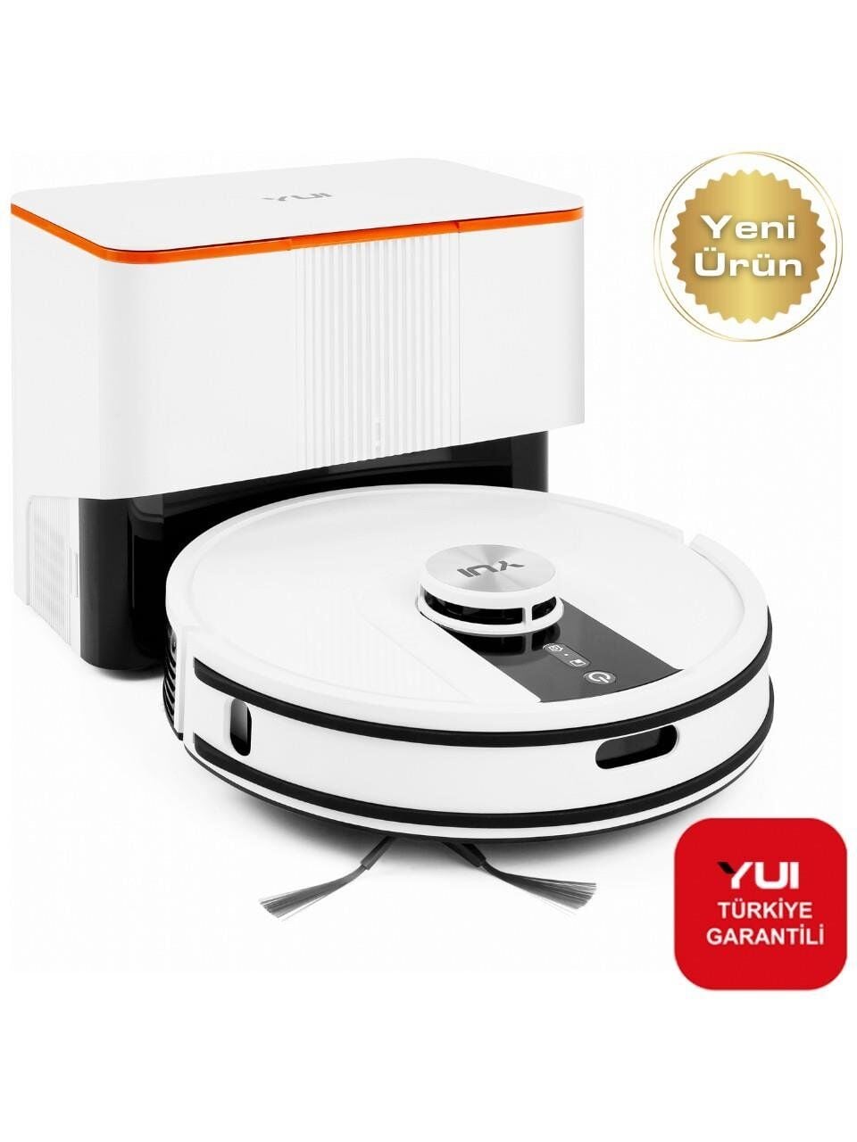 YUİ S7 Plus Akıllı Çöp İstasyonlu Robot Vacuum & Mop Süpürge Beyaz