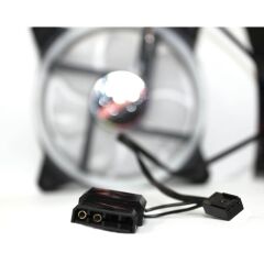 COOLMOON Rgb Renkli Sessiz Fan 3 Pin Pwm 2 Pin Molex 12cm Kasa Fanı