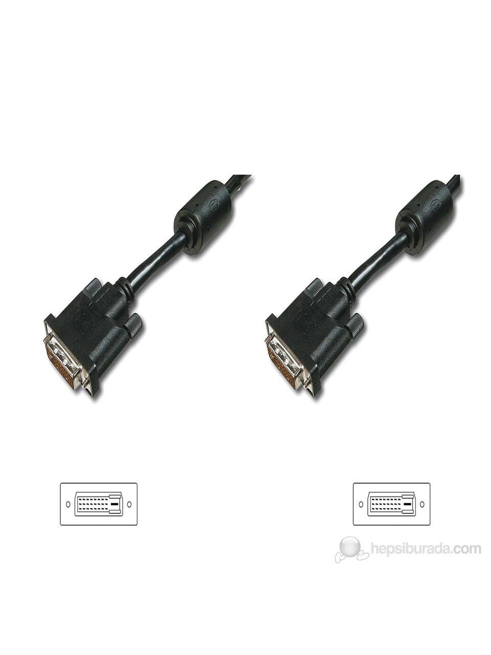 DİGİTUS AK-320101-100-S Rev.2 24+1 DVI Erkek to DVI Bağlantı Kablosu Siyah 10metre