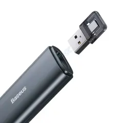 BASEUS Orange Dot USB-A ve USB-C Alıcılı Kırmızı Lazerli Kablosuz Sunum Kalemi Kumandası ACFYB-B0G