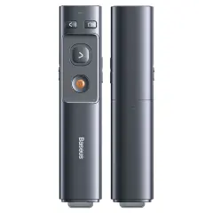 BASEUS Orange Dot USB-A ve USB-C Alıcılı Kırmızı Lazerli Kablosuz Sunum Kalemi Kumandası ACFYB-B0G