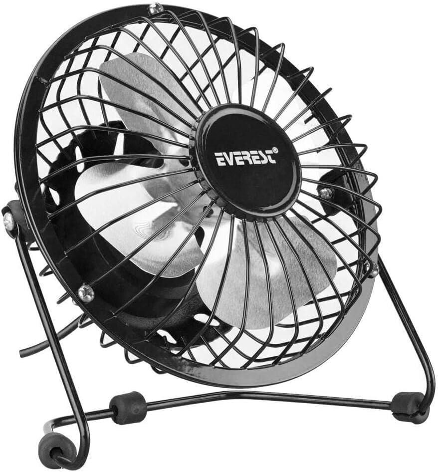 EVEREST EFN-487 6'' Masaüstü Metal Siyah-Beyaz USB Vantilatör USB Fan
