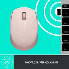 LOGİTECH M171 USB Kablosuz Mouse Gül (910-006865)