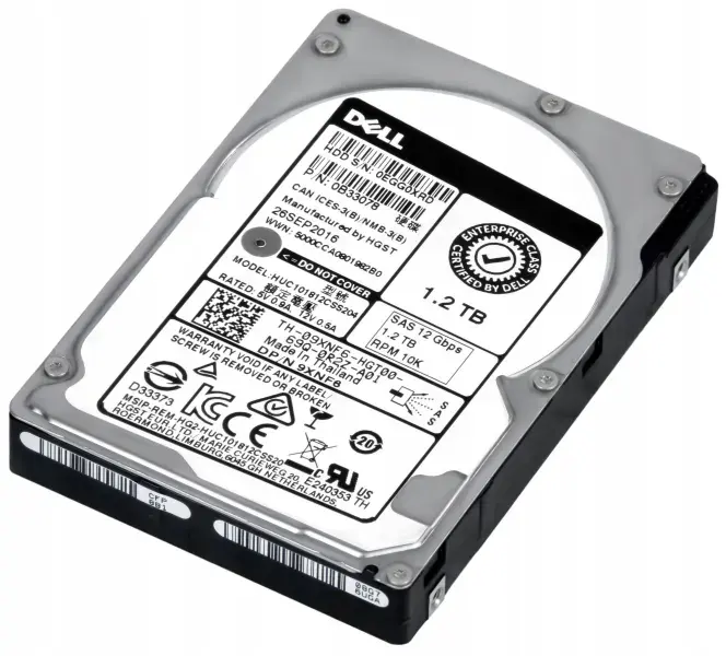 DELL EnterPrise 1.2TB 10K 12G SAS 2.5 inç Server Sunucu Harddisk HUC101812CSS204 0B33078 09XNF6
