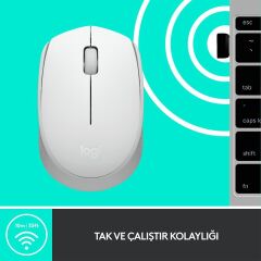 LOGİTECH M171 USB Kablosuz Mouse Beyaz (910-006867)
