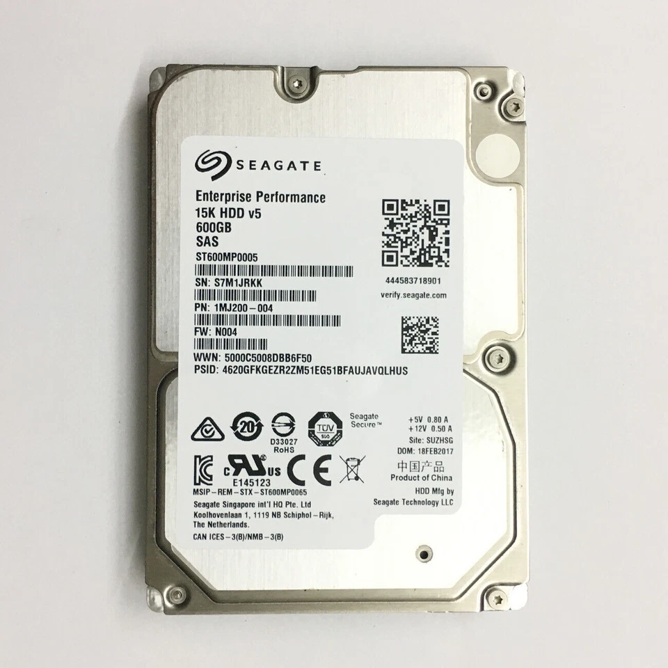 SEAGATE 600GB 15K 12G SAS 2.5 inç Server Sunucu Harddisk ST600MP0005 1MJ200-175