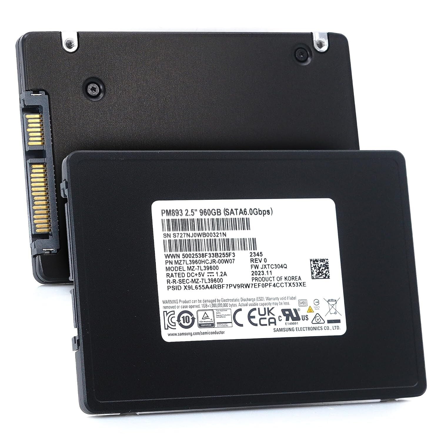 HPE PM893A 960GB Sata 6Gbps 2.5 inç Server Sunucu SSD MZ-7L3960D VK000960GXWBP MZ7L3960HELT-00AH3 P63827-002