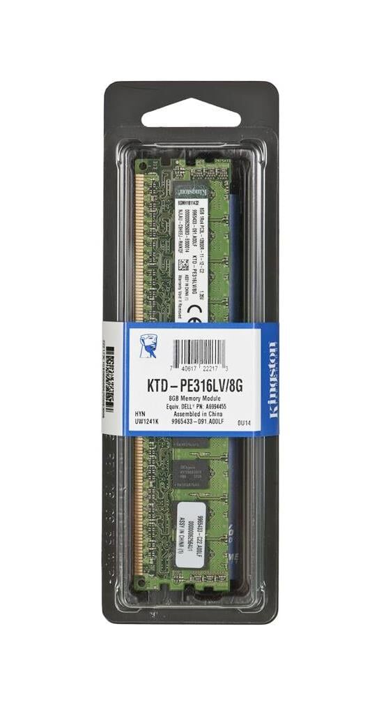 KİNGSTON 8GB DDR3 1600MHz PC3L-12800R 1.35V ECC Registered Sunucu Ram KTD-PE316LV/8G