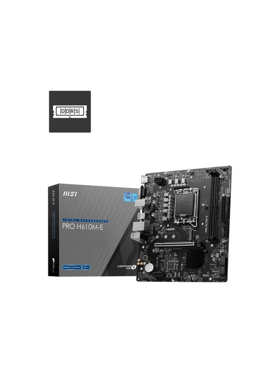 MSI Pro H610M-E DDR4 İntel H610 Soket 1700 3200MHz (OC) M.2 DDR4 mATX Anakart