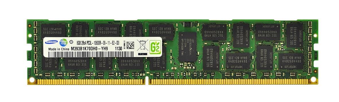 SAMSUNG 8GB DDR3 1333MHz CL9 PC3L-10600R 1.35V ECC Sunucu Ram M393B1K70DH0-YH9