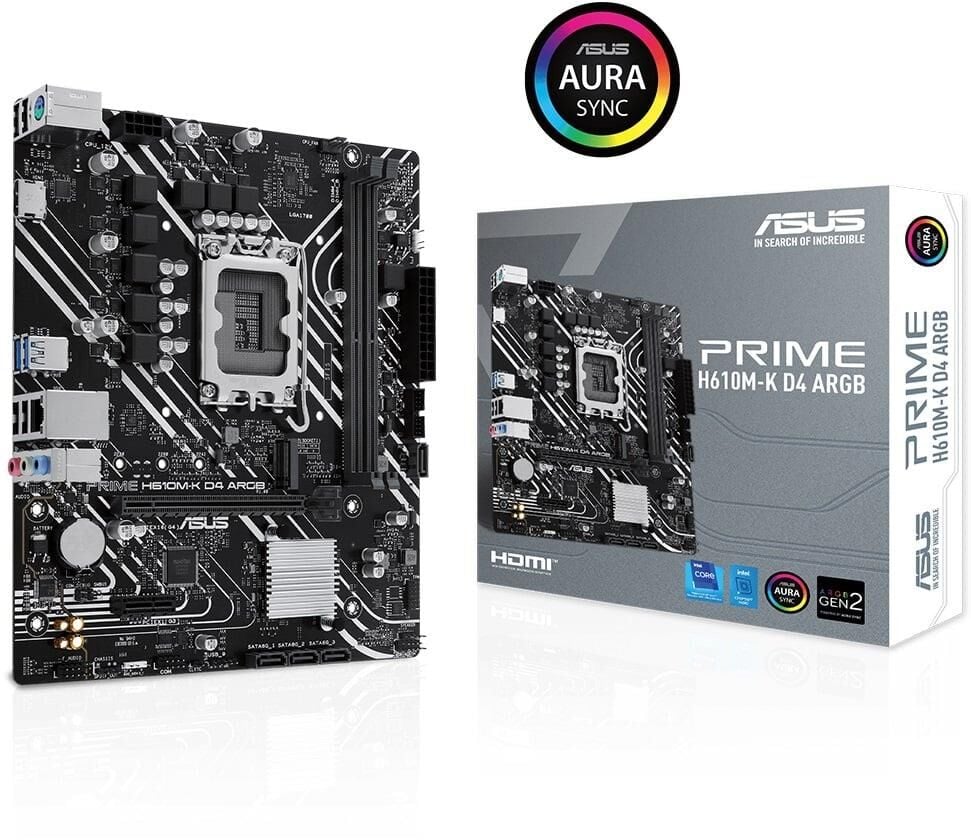 ASUS Prime H610M-K D4 DDR4 3200mhz(OC) M.2 Soket 1700p M.2 mATX Anakart