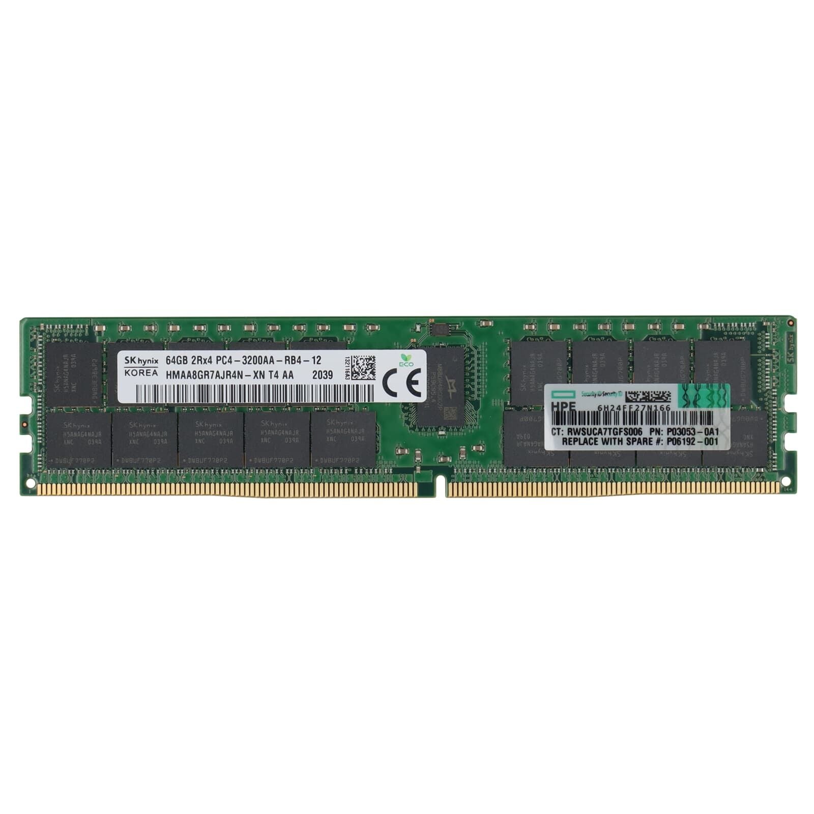 HPE SK HYNİX 64GB DDR4 3200MHz 2Rx4 PC4-3200A CL22 ECC RDIMM Server Sunucu Ram HMAA8GR7AJR4N-XN P03053-7A1 P06192-001