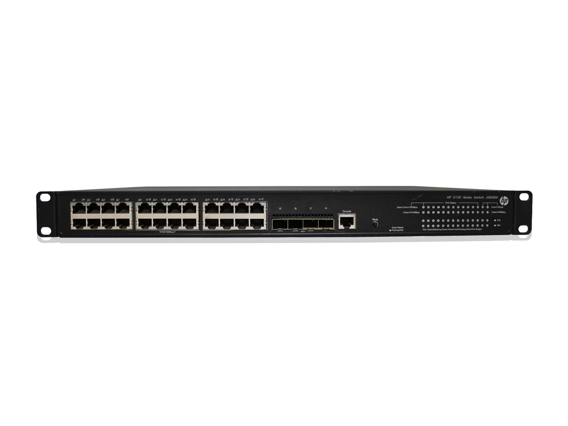 HPE FlexNetwork 5130 EI 370W 24 Port Gigabit PoE+ 4x10G SFP+ Yönetilebilir Switch JG936AR