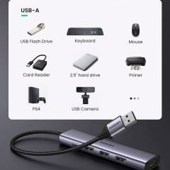UGREEN 20805 CM473 4 Port Bağlantı Noktalı USB 3.0 HUB Çoklayıcı
