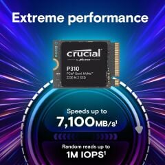 CRUCİAL P310 2TB 7100/6000MB/s PCIe Gen4 2230 NVMe M.2 SSD CT2000P310SSD2 - 2