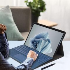 MİCROSOFT Surface Pro 9 Pu İçin Deri Klavye Kılıfı Ayarlanabilir Stand Düşmez Tablet Kapağı - 2