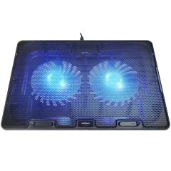 ADDİSON AD-S1 Waft Mavi Led Işıklı 2 Fanlı 2 USB DC 5V 125*125*20mm 15.6'' Stand Notebook Soğutucu