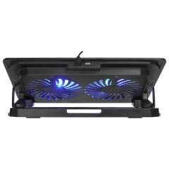 ADDİSON AD-S1 Waft Mavi Led Işıklı 2 Fanlı 2 USB DC 5V 125*125*20mm 15.6'' Stand Notebook Soğutucu