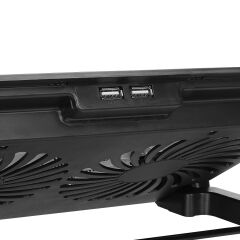 ADDİSON AD-S1 Waft Mavi Led Işıklı 2 Fanlı 2 USB DC 5V 125*125*20mm 15.6'' Stand Notebook Soğutucu