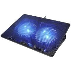 ADDİSON AD-S1 Waft Mavi Led Işıklı 2 Fanlı 2 USB DC 5V 125*125*20mm 15.6'' Stand Notebook Soğutucu - 2