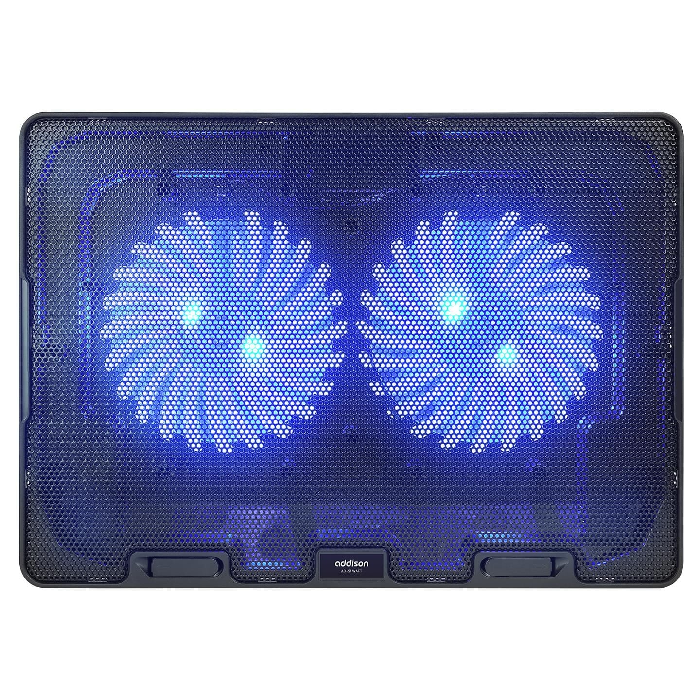 ADDİSON AD-S1 Waft Mavi Led Işıklı 2 Fanlı 2 USB DC 5V 125*125*20mm 15.6'' Stand Notebook Soğutucu
