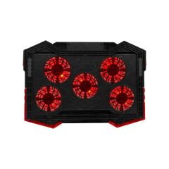 TX V-MAX 5x Ledli Fan, Yükseklik Ayar, 2x USB Hub, 11''-17'' Fan Kontrollü Notebook Soğutucu