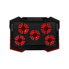 TX V-MAX 5x Ledli Fan, Yükseklik Ayar, 2x USB Hub, 11''-17'' Fan Kontrollü Notebook Soğutucu