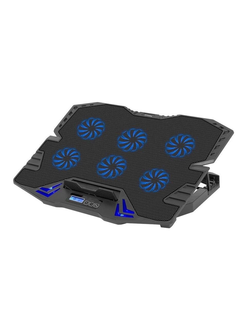 FRİSBY GS6 FNC-5235ST 6 Fanlı Lcd Kontrol Panel Metal Izgara 5 Kademeli Yükseklik 15.6'' Notebook Soğutucu