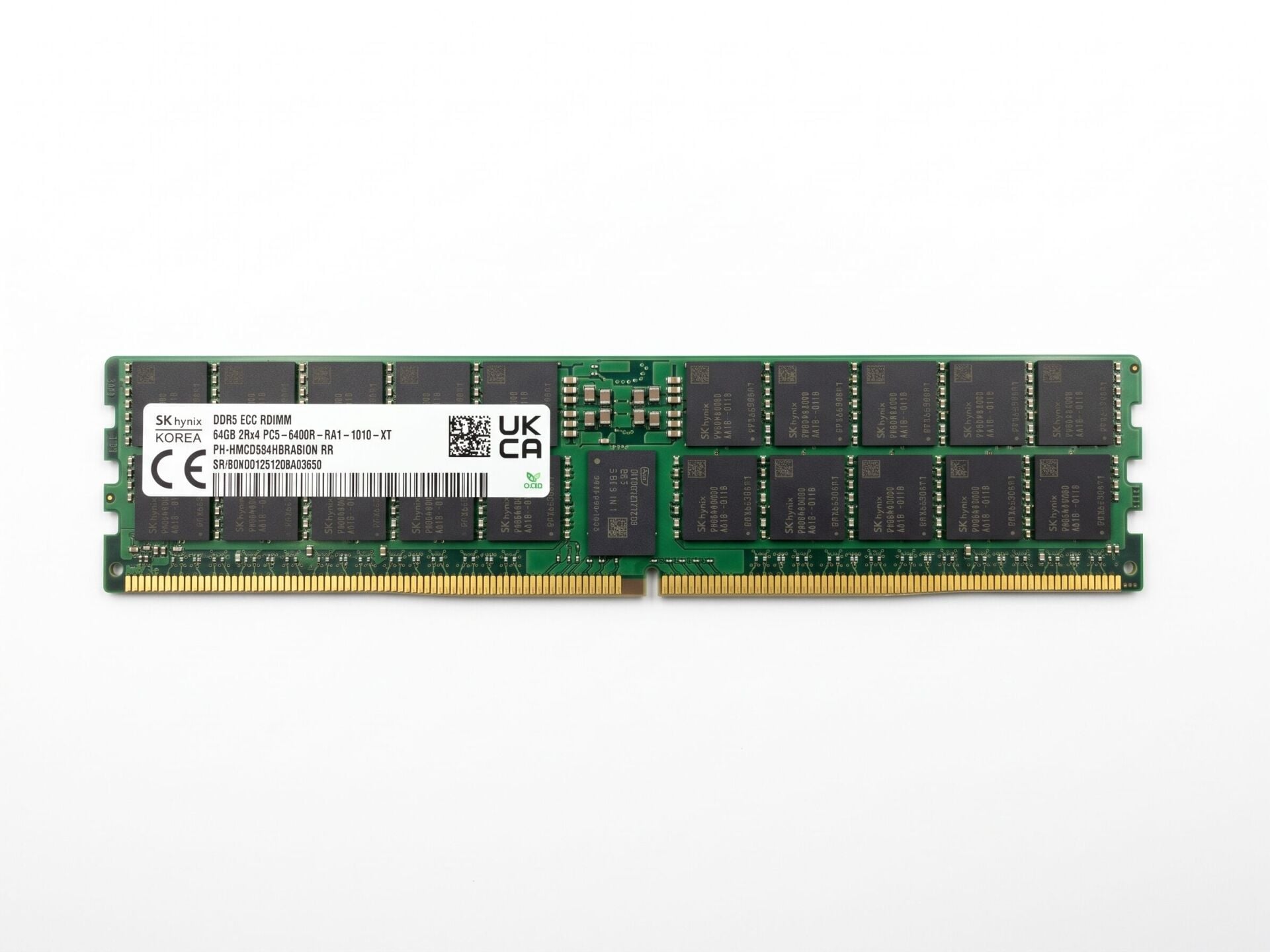 HPE SK HYNİX 64GB DDR5 6400MHz 2Rx4 PC5-6400B CL52 EC8 RDIMM Server Sunucu Ram HMCG94AHBRA480N P69721-0A1 P71256-001