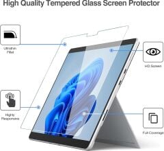 MİCROSOFT Surface Pro X/8/9 ProCase 2 Paket Pro 9 2022 Pro 8 2021 13'' 9H Ultra İnce Temperli Cam Ekran Koruyucu - 2
