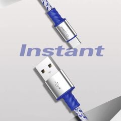 RECCİ RTC-N32C Instant Serisi USB-A to Type-C 3A Hızlı Şarj Özellikli Şarj ve Data Kablosu 1metre - 2