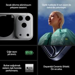 APPLE iPhone 17 Pro Max 256GB Gümüş Cep Telefonu MFYM4TU/A (Apple TÜRKİYE Garantili)
