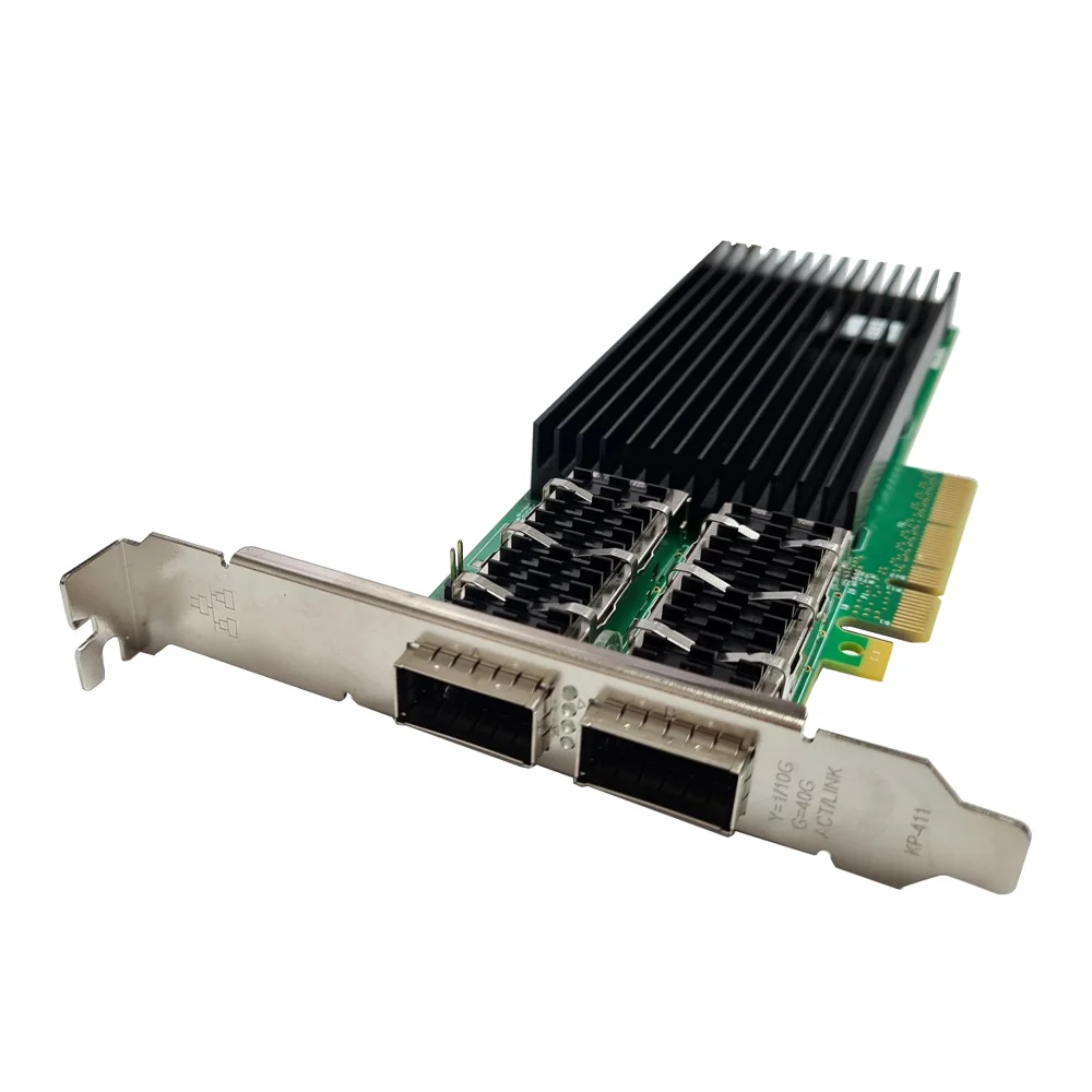 SİLİCOM PE340G2QI71-QX4 2 Port 40GbE 80Gbps QSFP+ PCIe 3.0 x8 Server Sunucu Ağ Ethernet Network Kartı