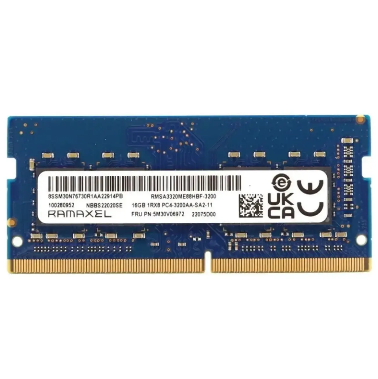 RAMAXEL 16GB DDR4 3200MHz 1Rx8 PC4-3200AA CL22 SODIMM Notebook Ram RMSA3320ME88HBF-3200