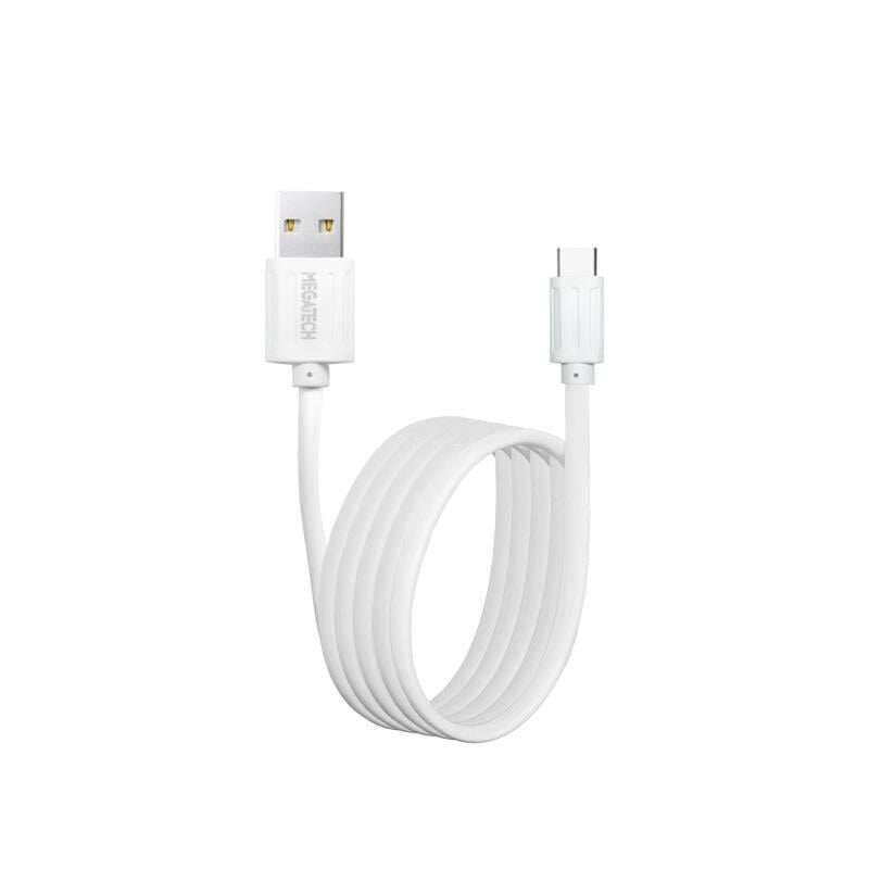 MEGATECH CHC65 Type-C 2A Usb Şarj Kablosu Beyaz 1metre