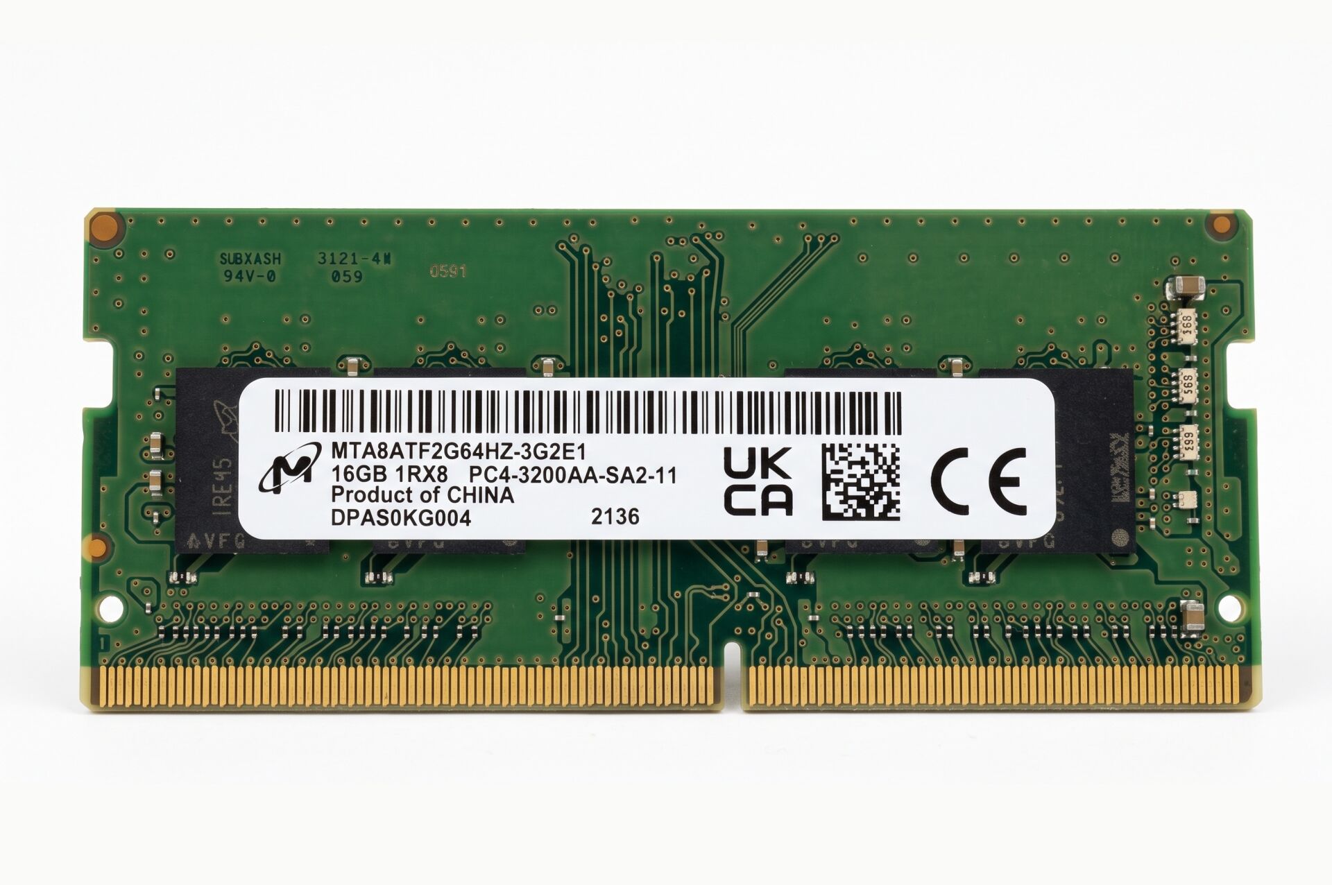 MİCRON 16GB DDR4 3200MHz 1Rx8 PC4-3200AA CL22 SODIMM Notebook Ram MTA8ATF2G64HZ-3G2E1