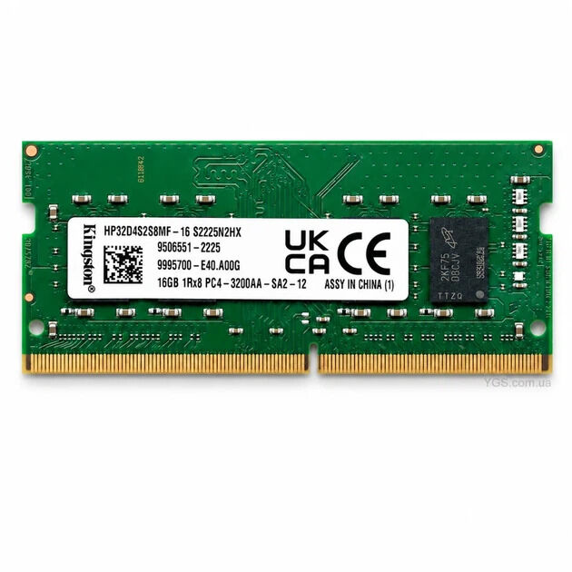 KİNGSTON 16GB DDR4 3200MHz 1Rx8 PC4-3200AA CL22 SODIMM Notebook Ram HP32D4S2S8MF-16