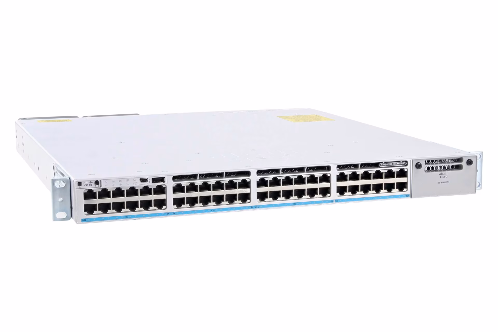 CİSCO Catalyst 9300 C9300-48UXM 48 Port 36x2.5GbE + 12x10GbE Multigigabit 60W UPOE Modüler Uplink Yönetilebilir Switch