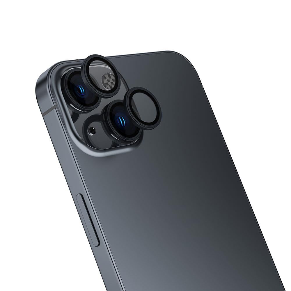 ZORE APPLE iPhone 15 15 Plus Siyah CL-13 Temperli Cam Kamera Lens Koruyucu