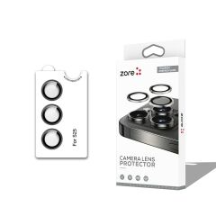 ZORE SAMSUNG Galaxy S25 Siyah CL-12 Premium Safir Parmak İzi Bırakmayan Anti-Reflective Kamera Lens Koruyucu