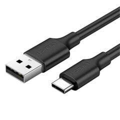 UGREEN 60118 US287 Qualcomm 3.0 USB-A to USB-C Hızlı Şarj Kablosu Siyah 2metre