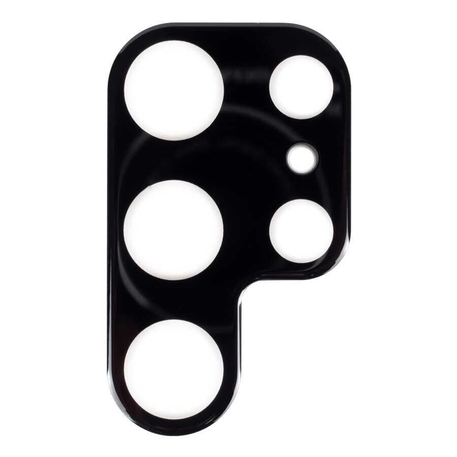 ZORE SAMSUNG Galaxy S22 Ultra Siyah 3D Kamera Camı Kamera Lens Koruyucu