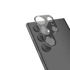 ZORE SAMSUNG Galaxy S24 Siyah 3D Kamera Camı Kamera Lens Koruyucu