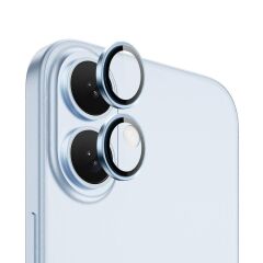 WİWU APPLE iPhone 16 16 Plus Blue LG-004 PVD Lens Guard Metal Kamera Lens Koruyucu