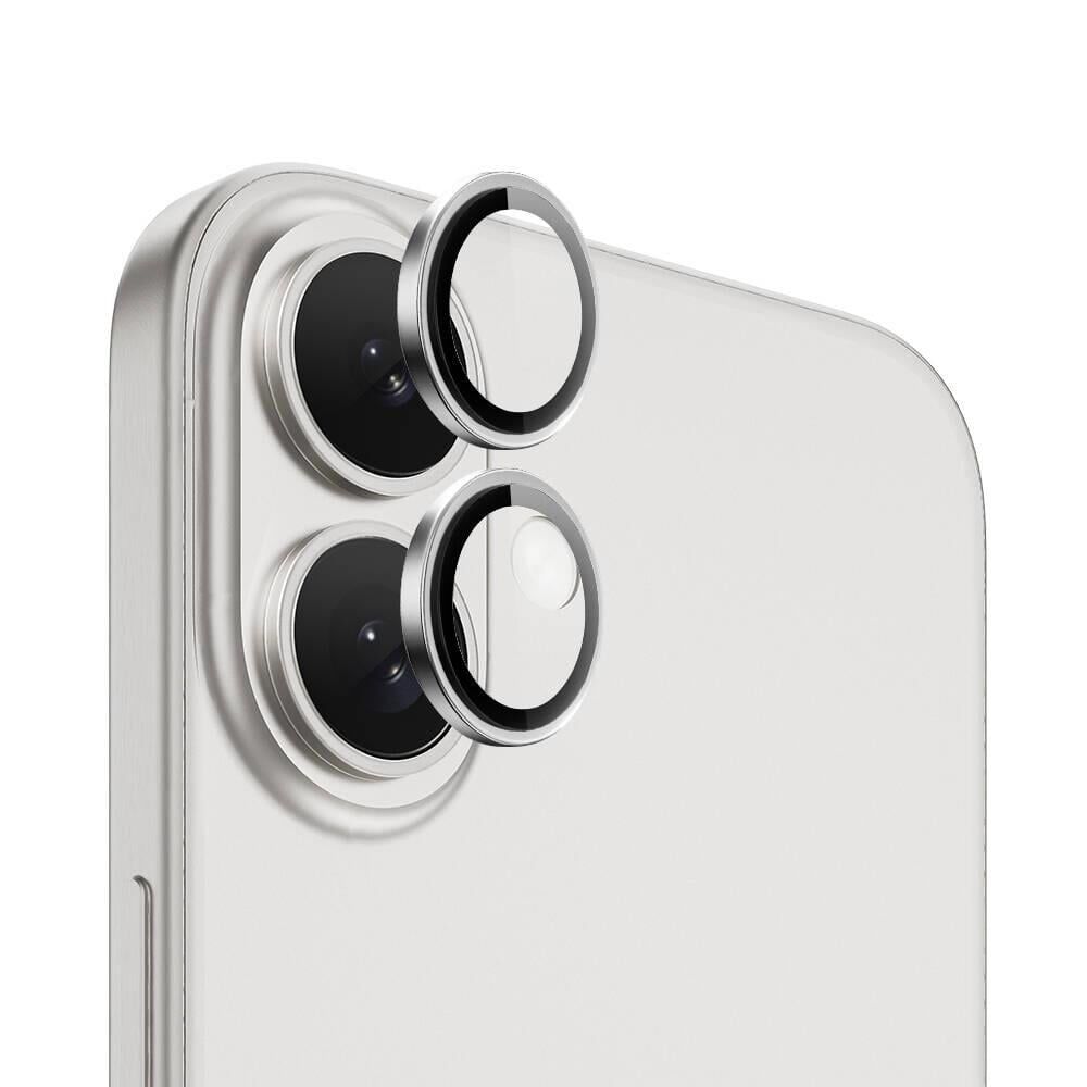 WİWU APPLE iPhone 16 16 Plus Silver LG-004 PVD Lens Guard Metal Kamera Lens Koruyucu