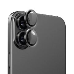 WİWU APPLE iPhone 16 16 Plus Black LG-004 PVD Lens Guard Metal Kamera Lens Koruyucu