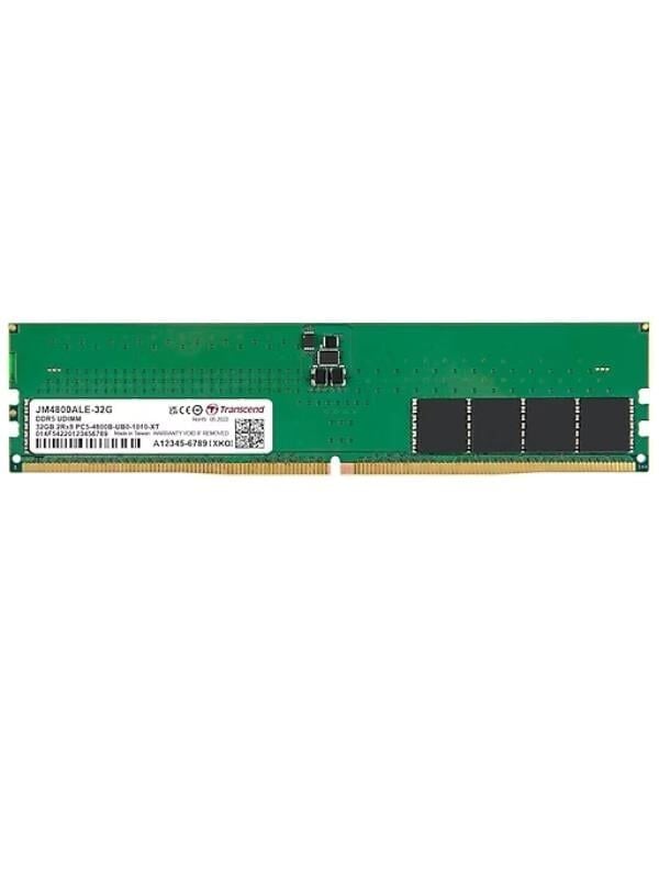 TRANSCEND 32GB DDR5 4800MHz CL40 1.1V UDIMM Desktop Ram JM4800ALE-32G