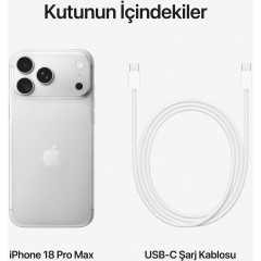APPLE iPhone 18 Pro 256GB Gümüş iOS Cep Telefonu MJRQ4TU/A (Apple TÜRKİYE Garantili)