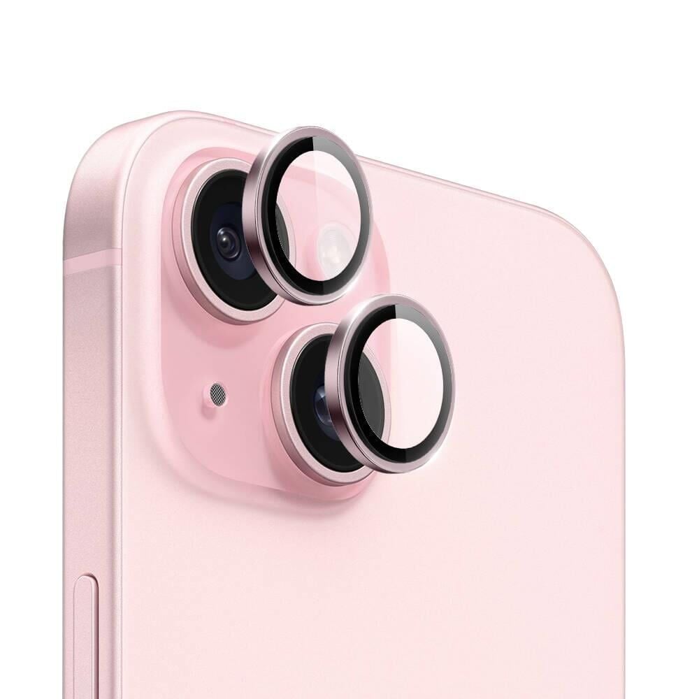 WİWU APPLE iPhone 15 15 Plus Pink LG-004 PVD Lens Guard Metal Kamera Lens Koruyucu