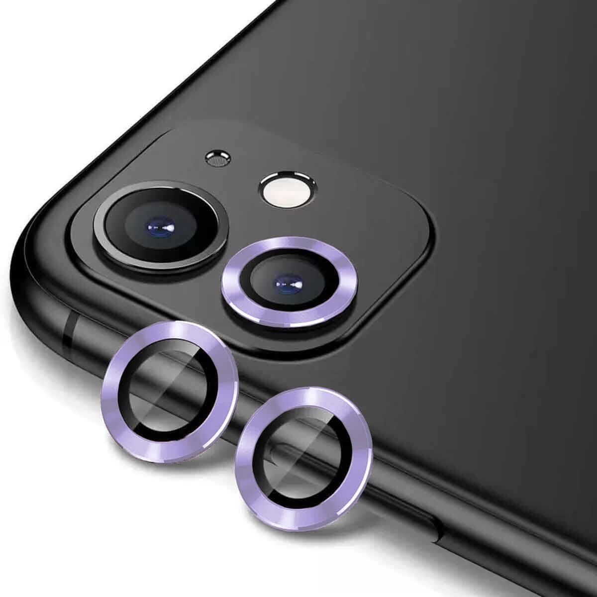 ZORE APPLE iPhone 11 12 12 Mini Lila CL-12 Premium Safir Parmak İzi Bırakmayan Anti-Reflective Kamera Lens Koruyucu